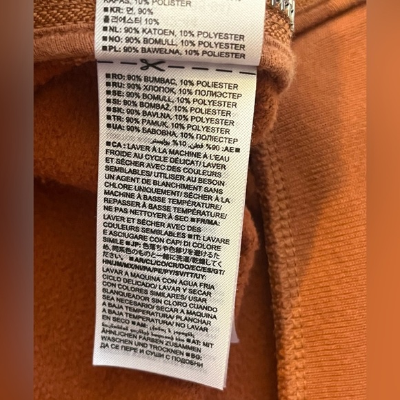 GAP Maternity Women’s Orange Sweatshirt Long-Sleeve Side Zippers Adjustable - Picture 11 of 13